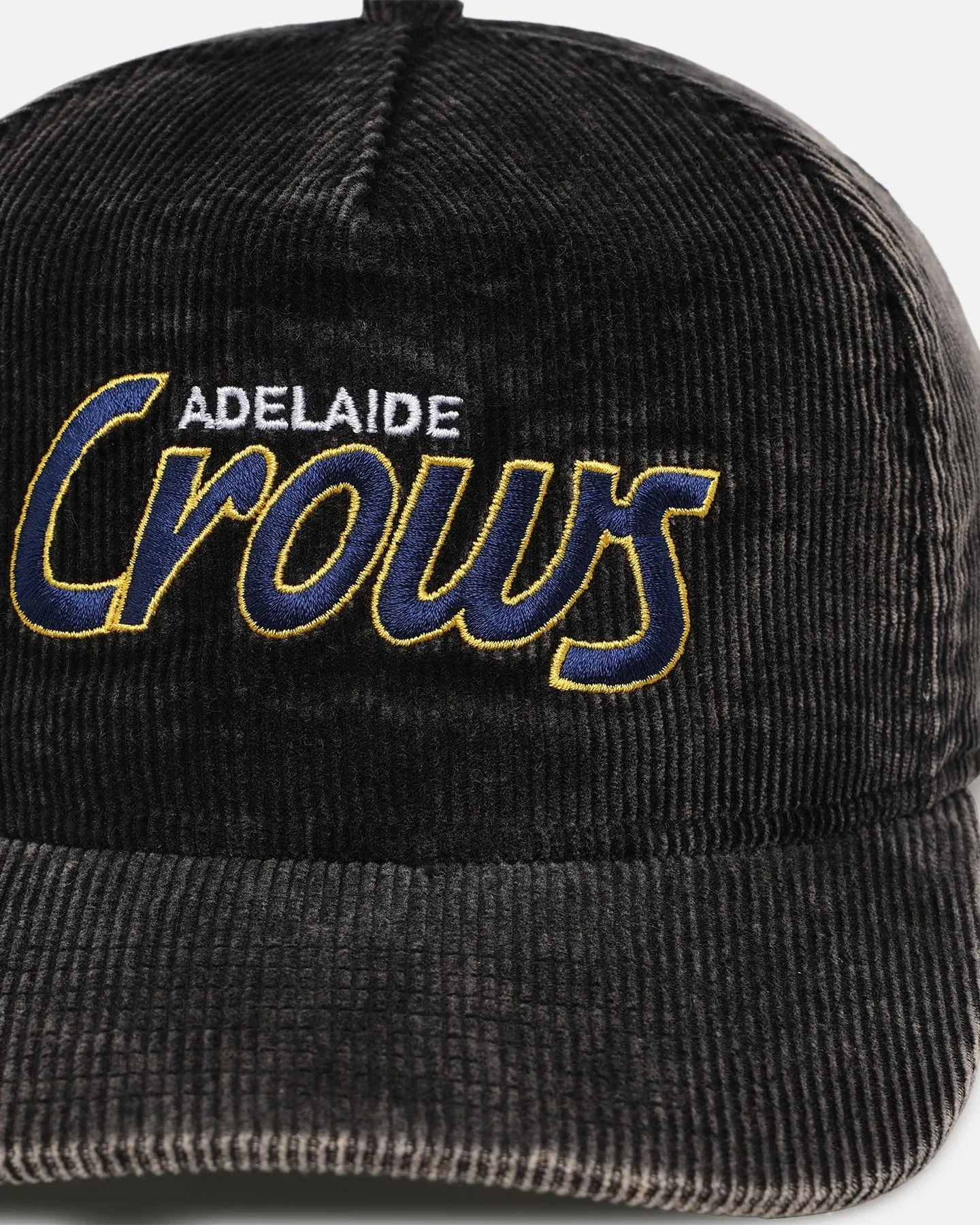 New Era Adelaide Crows 'Washed Corduroy' Pre-Curved Golfer Snapback Black/Kelly Green