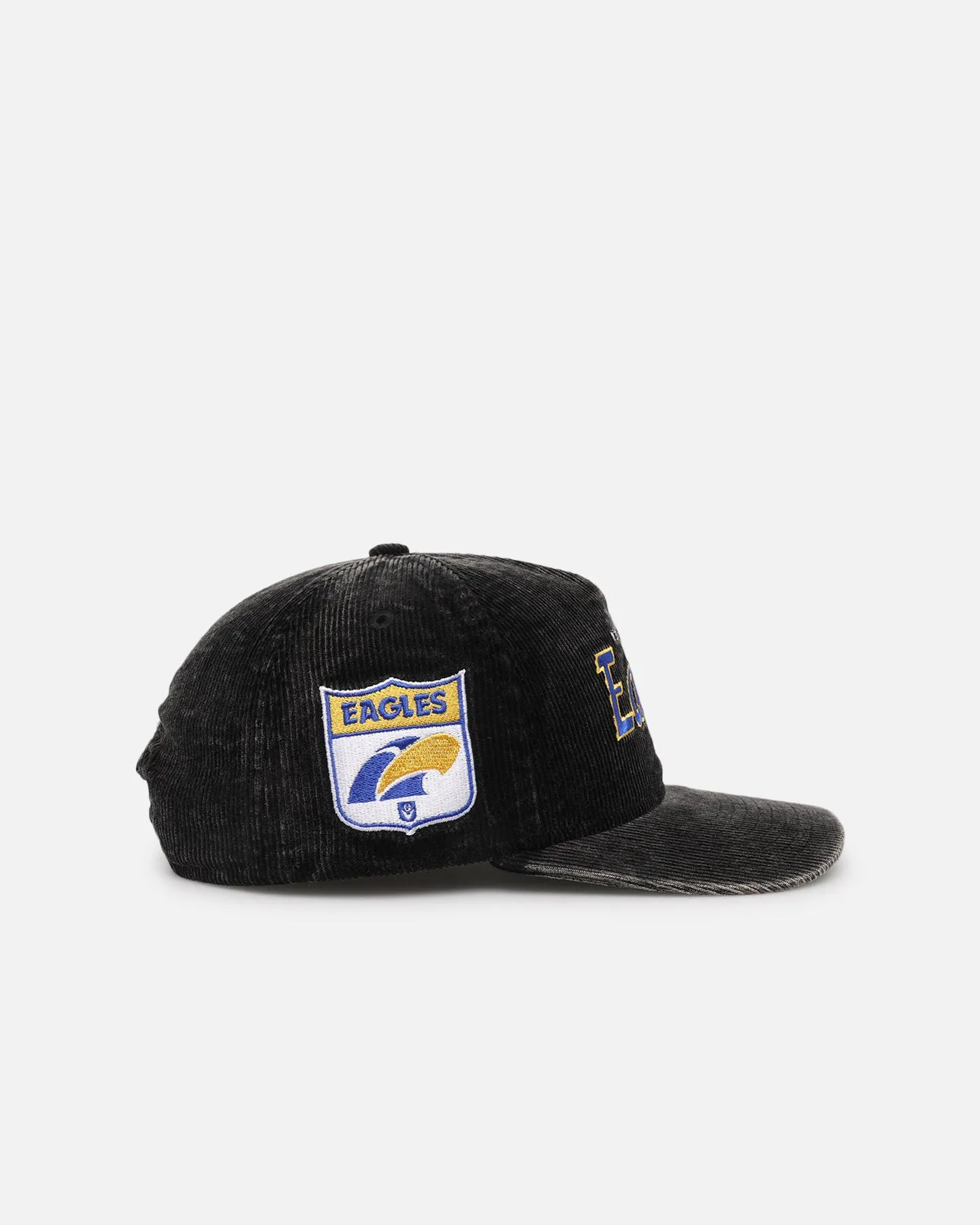 New Era West Coast Eagles 'Washed Corduroy' Pre-Curved Golfer Snapback Black/Kelly Green