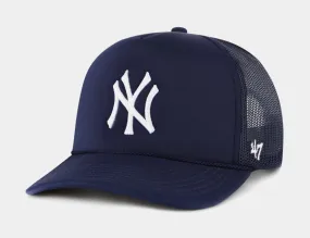 New York Yankees Foam Front Mesh Trucker Mens Hat (Navy/White