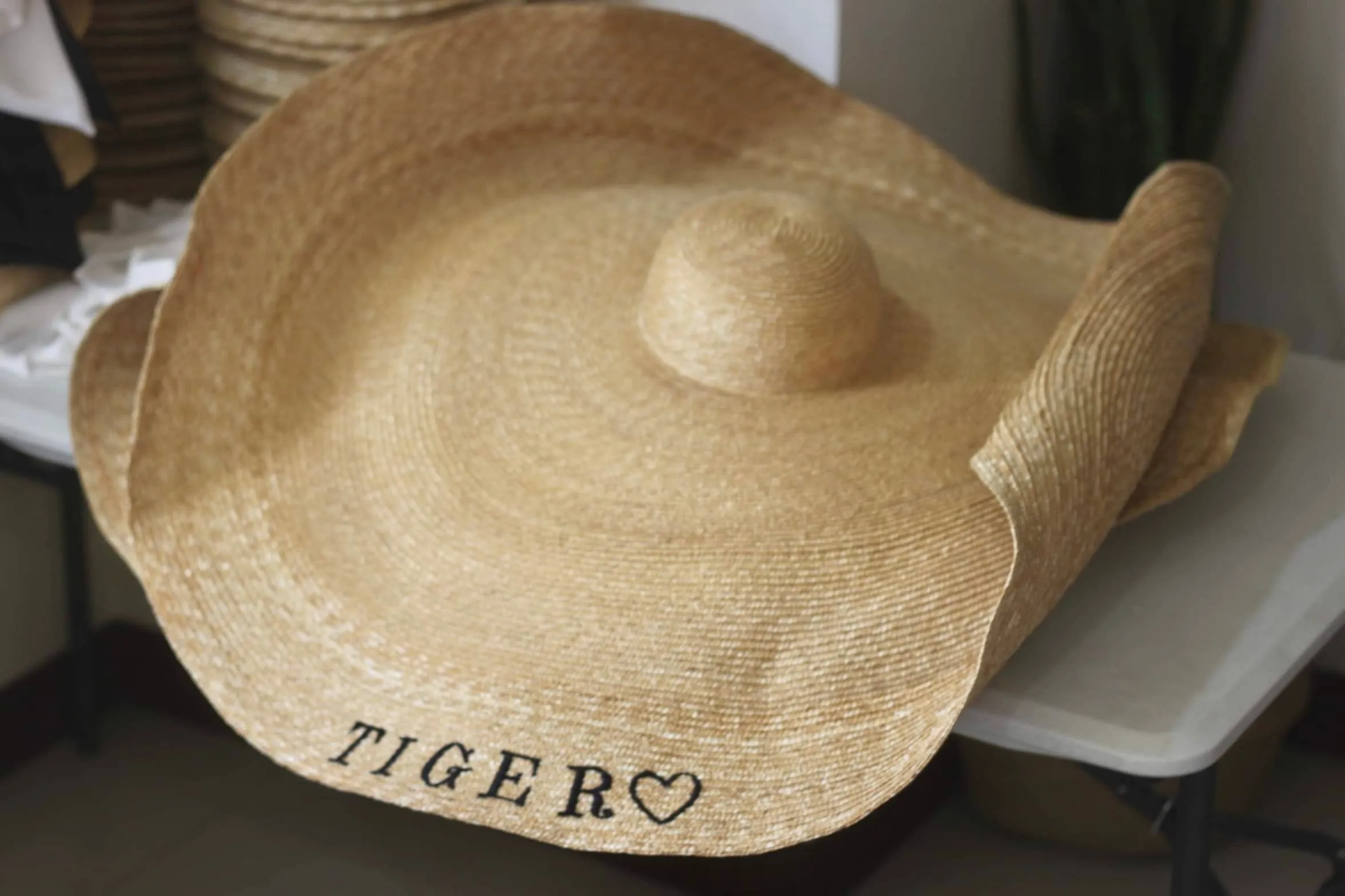 Oversized Wheat  Straw Hat