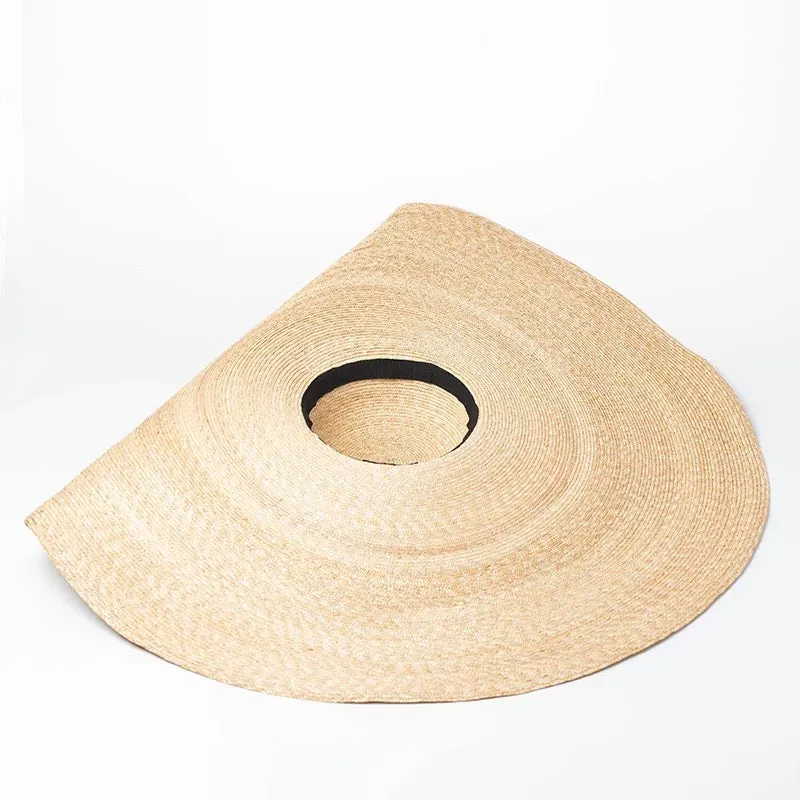 Oversized Wheat  Straw Hat