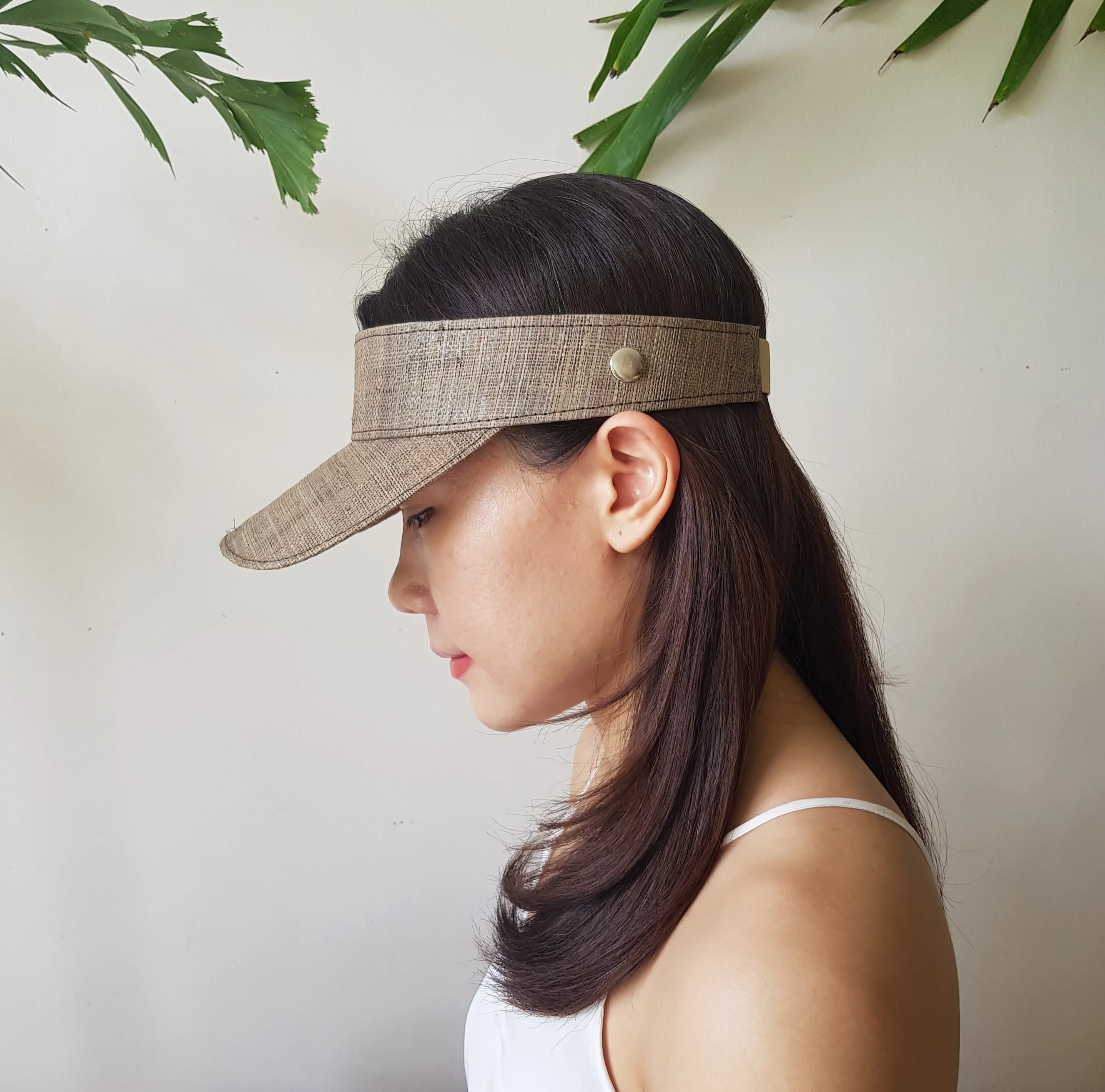 Raffia Visor   Face Shield (Brown)