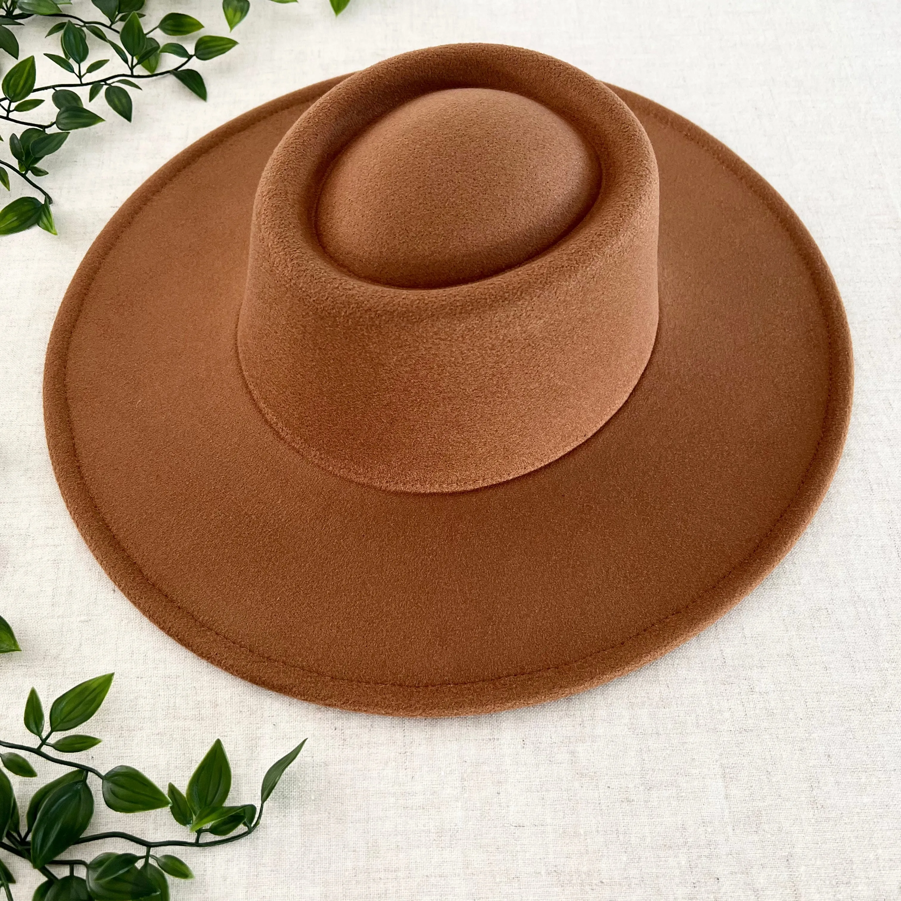 Salem Wide Brim Hat - Tan