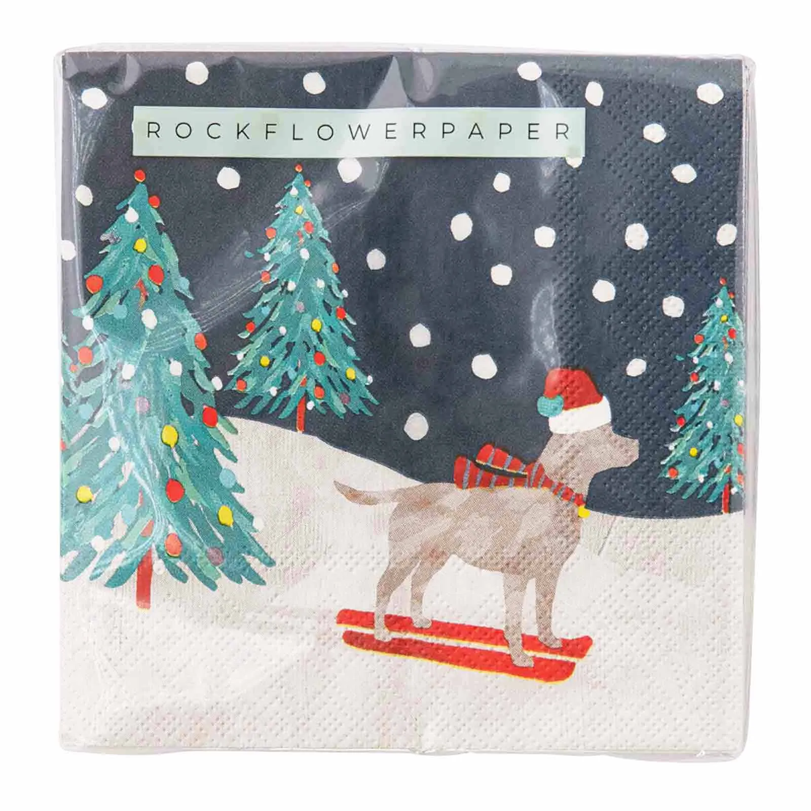 Ski Dog Paper Cocktail Napkins (Pack of 20)