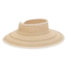 Trinity Paper Braid Roll Up Visor in Natural