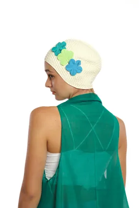 Vintage 3 Flowers Swim Cap